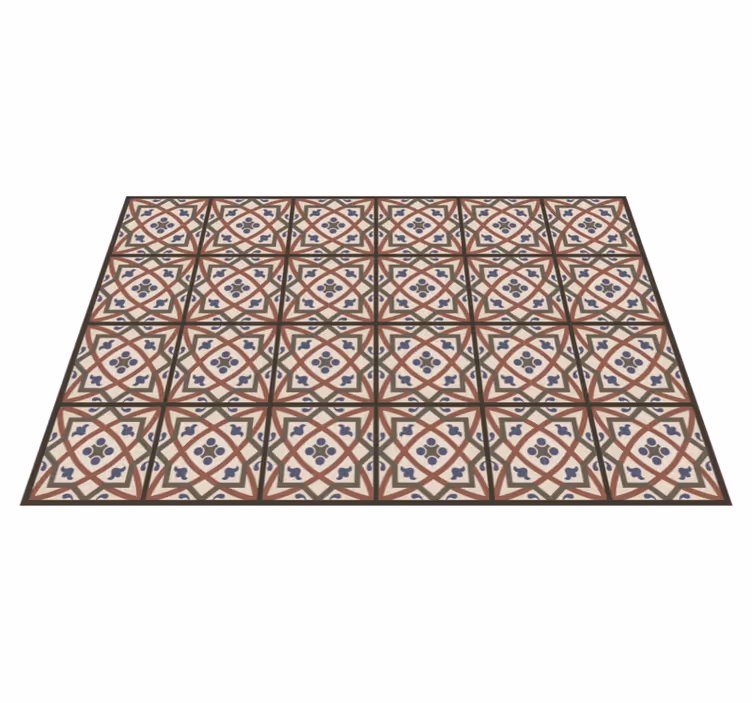 Mediterraan patroon vinyl tapijt tegels - TenStickers