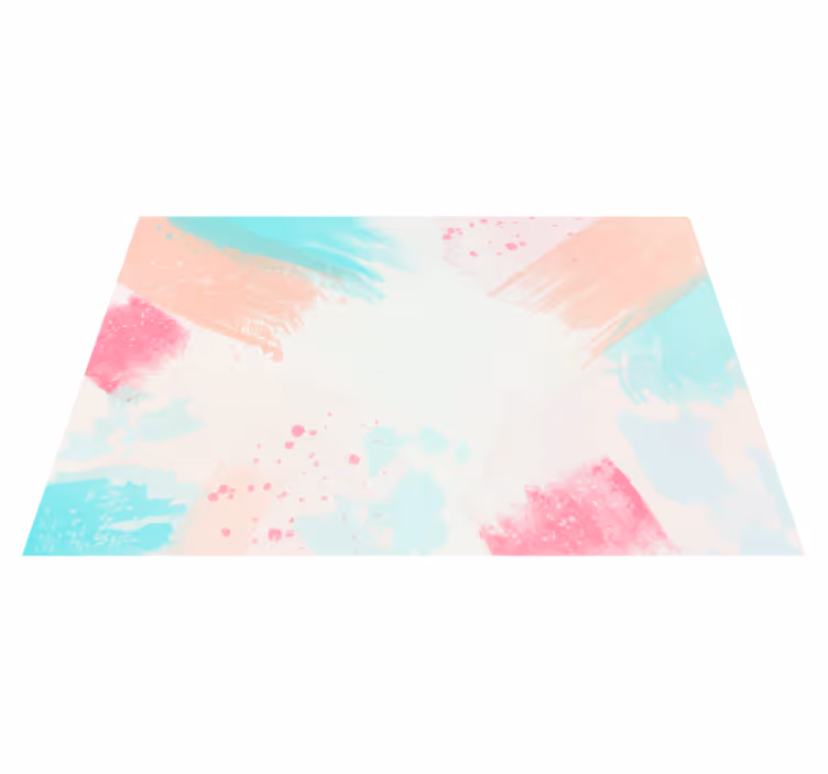 Abstracte kleurenplons vinyl tapijt minimalistisch - TenStickers