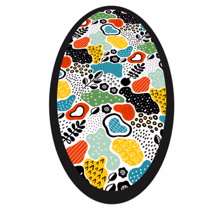 Kleurrijk natuurpatroon vinyl tapijt natuur - TenStickers