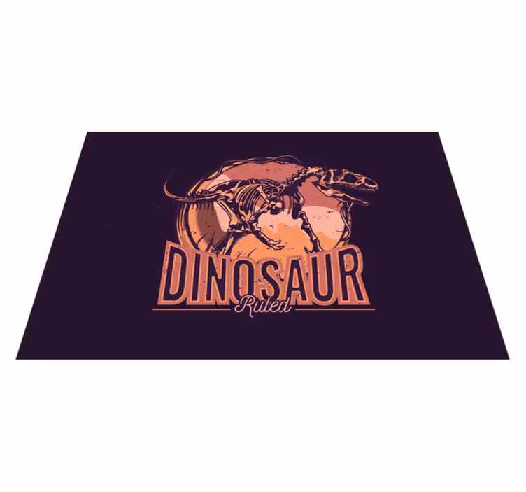 Grafische afbeelding van een dinosaurus dieren vinyl tapijt - TenStickers
