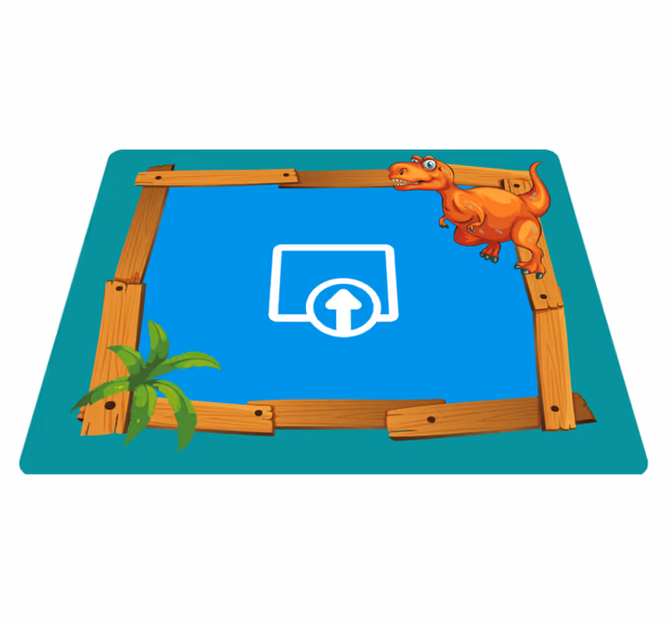 Aanpasbare dinosaurus vinyl tapijt kind - TenStickers