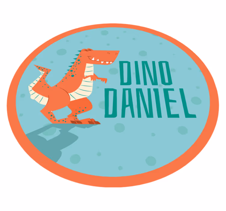 Dinosaurus aanpasbare cirkel vinyl tapijt voor meer kinderen - TenStickers