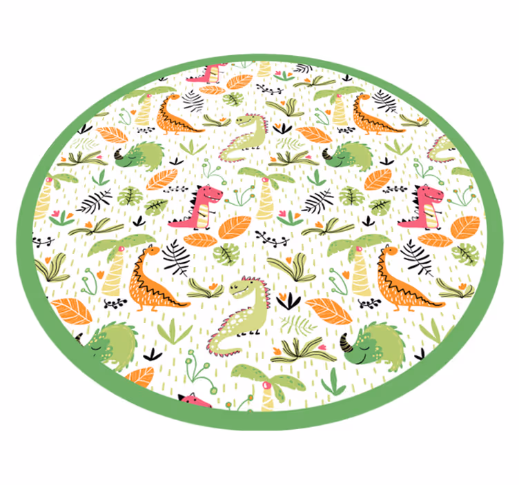 Safari-avonturencirkel vinyl tapijt voor meer kinderen - TenStickers