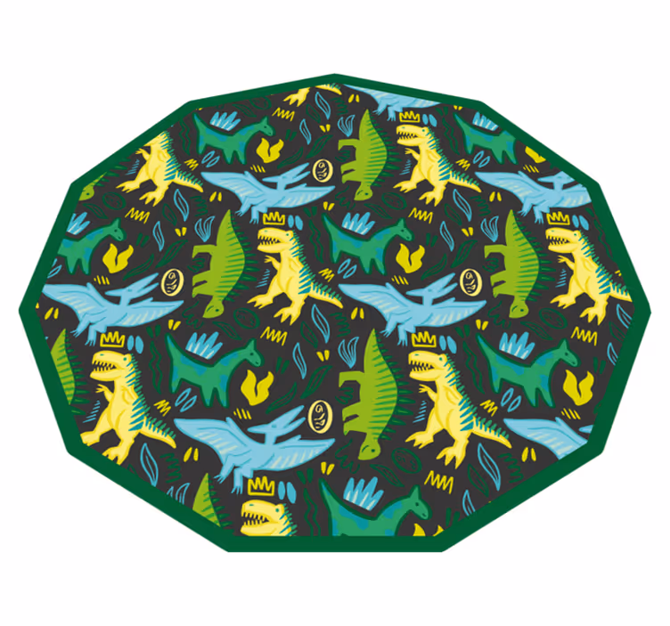 Voetafdrukken van dinosaurussen vinyl tapijt kind - TenStickers