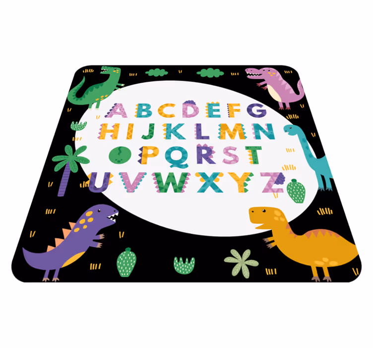 Kleurrijke educatieve speeltijd vinyl tapijt alfabet - TenStickers