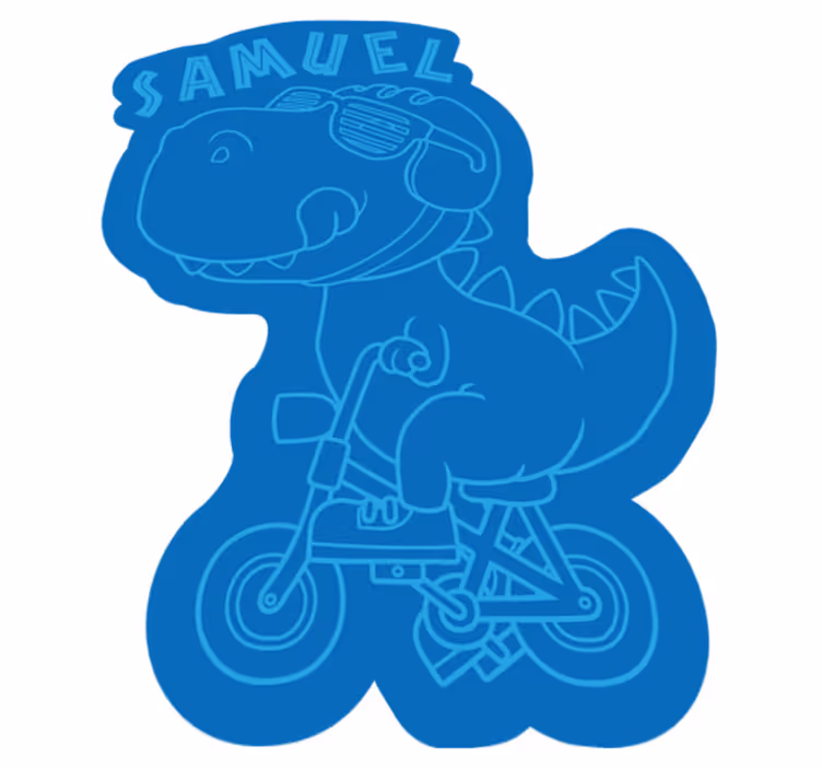 Aanpasbare dino vinyl tapijt met naam - TenStickers
