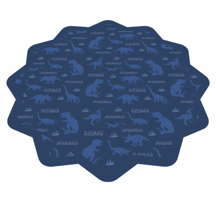 Dinosaurus contouren vinyl tapijt voor meer kinderen - TenStickers