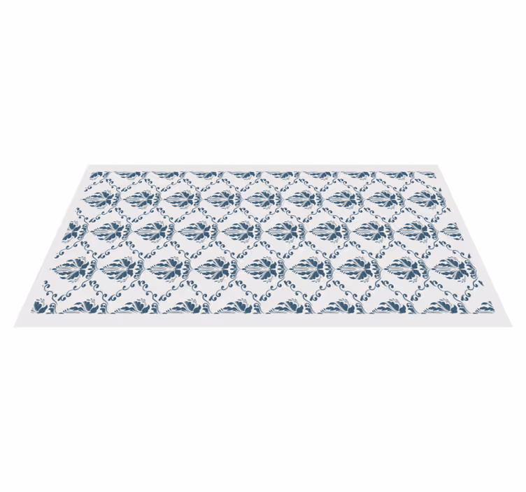 Elegant bladmotief vinyl tapijt tegels - TenStickers