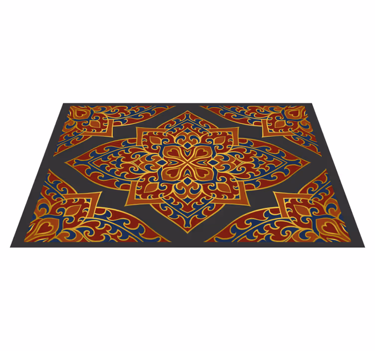 Vinyl tapijt mandala sierlijk mandala ontwerp - TenStickers