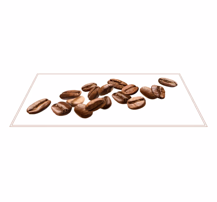 Koffiebonen spoor vinyl vloerkleed keuken - TenStickers