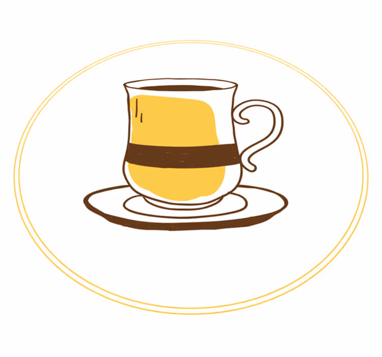 Espressoglas illustratie vinyl vloerkleed keuken - TenStickers