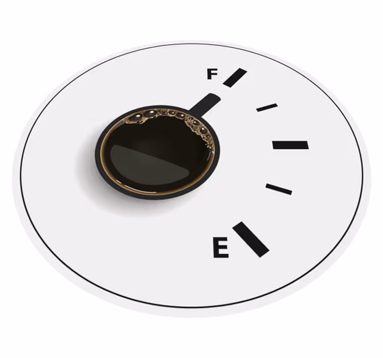Koffietijd-indicator vinyl tapijt mozaïek - TenStickers