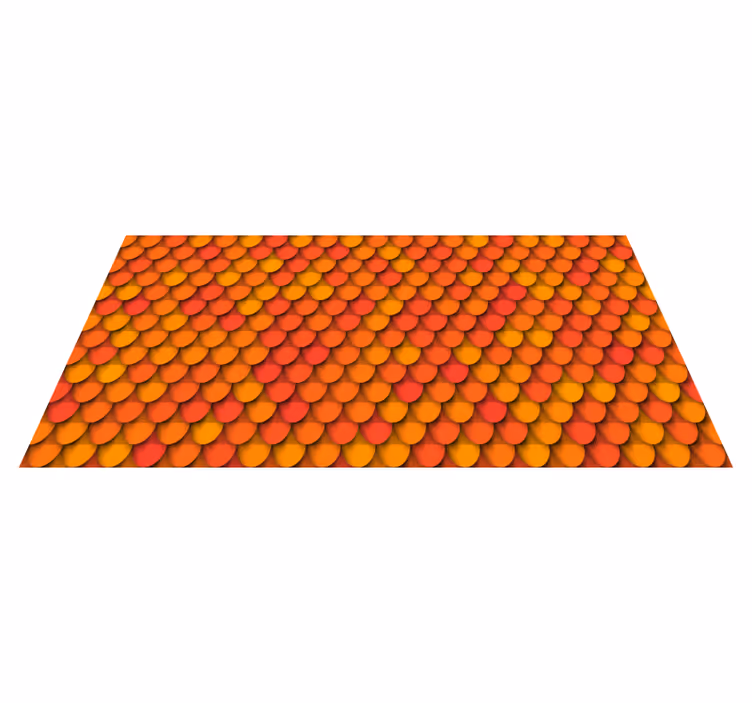 Herfst schubben patroon vinyl tapijt met textuur - TenStickers