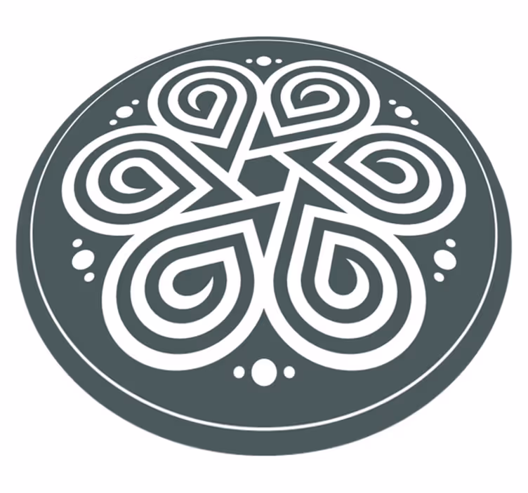 Keltische cirkel vinyl tapijt mandala - TenStickers