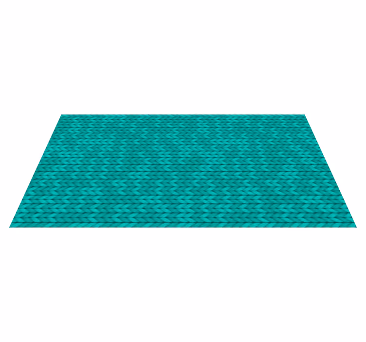 Gevlochten blauwgroene structuur vinyl tapijt met textuur - TenStickers