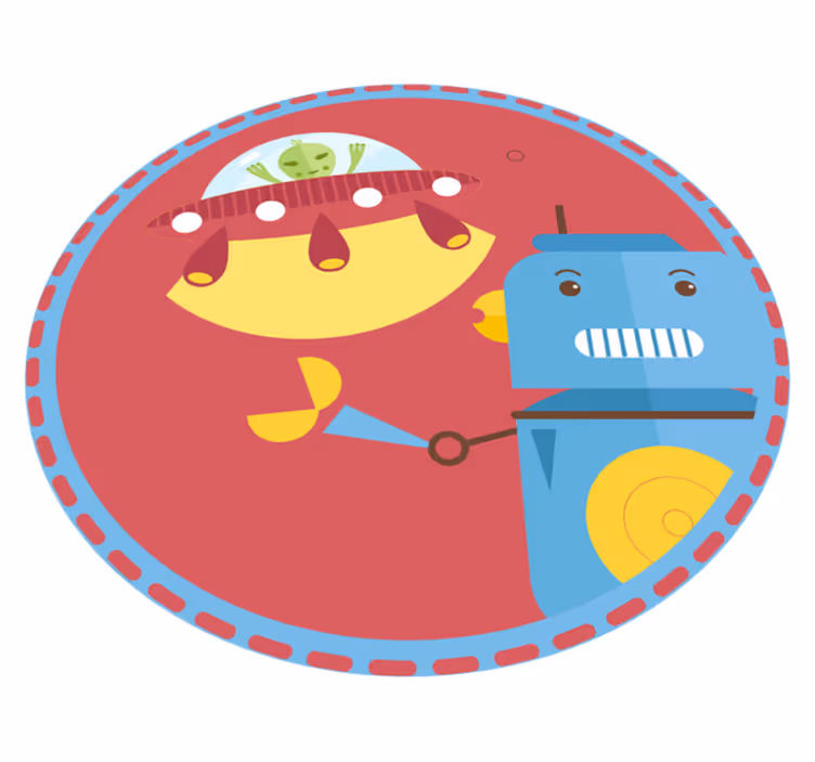 Onderzeese robot spelen vinyl tapijt kind - TenStickers