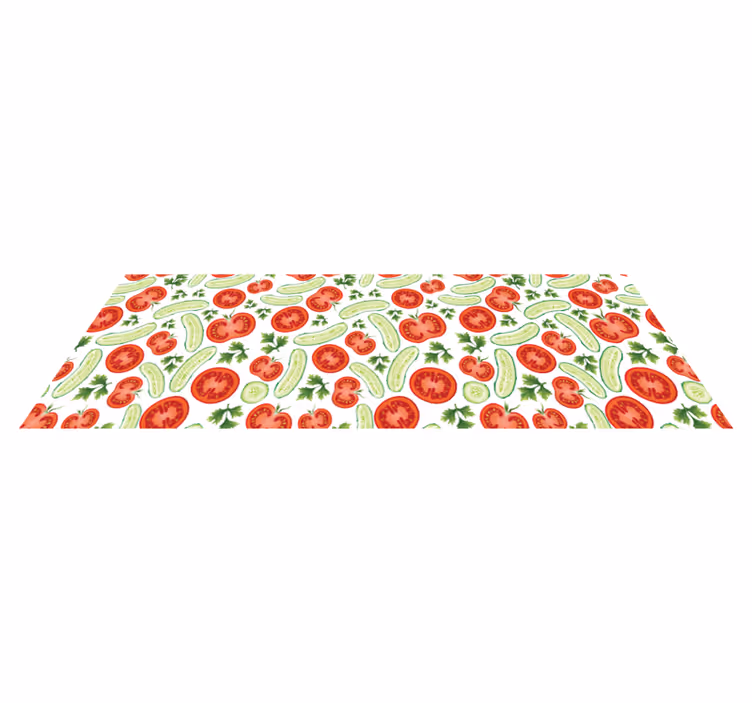 Plantaardig motief vinyl vloerkleed keuken - TenStickers