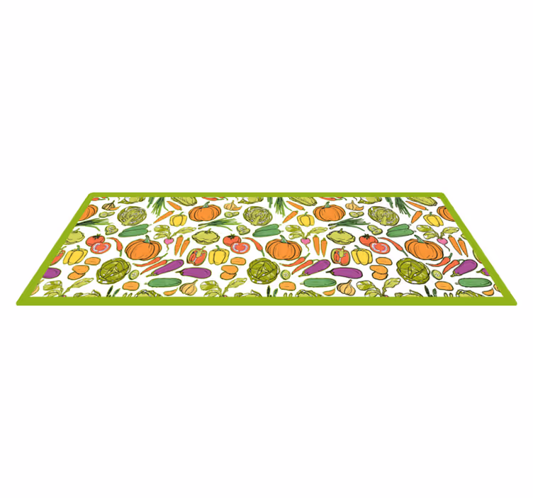Groente oogst vinyl tapijt bloemen en planten - TenStickers