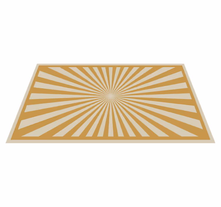Stralend burst-patroon vinyl tapijt geometrisch - TenStickers