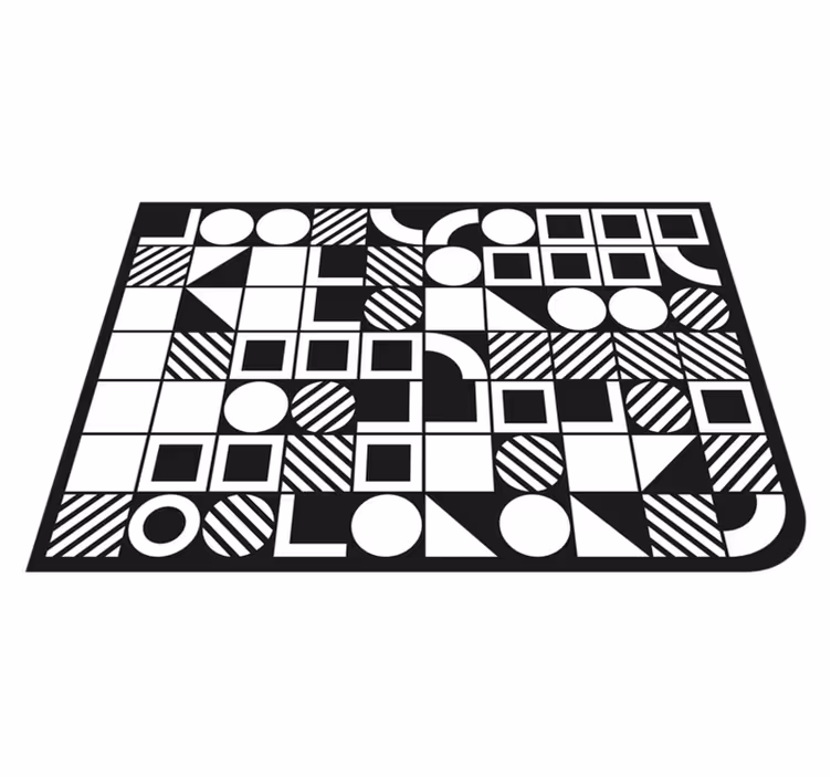 Geometrische vormen balanceren vinyl tapijt geometrisch - TenStickers
