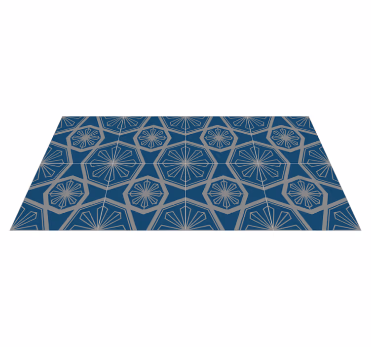 Prachtig geometrisch patroon vinyl tapijt tegels - TenStickers