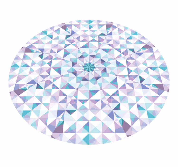 Geometrische caleidoscoop vinyl tapijt geometrisch - TenStickers