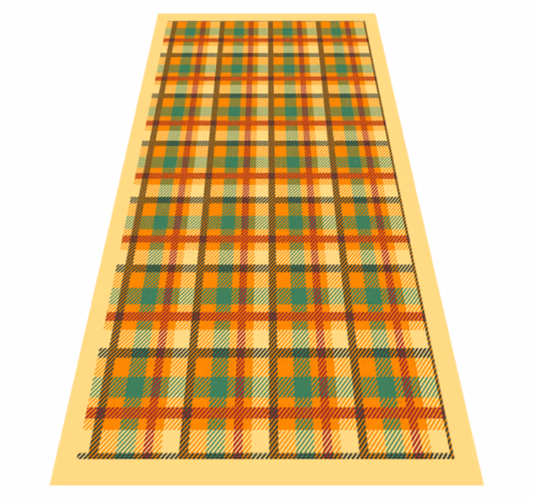 Tartan geruit patroon vinyl tapijt met strepen - TenStickers