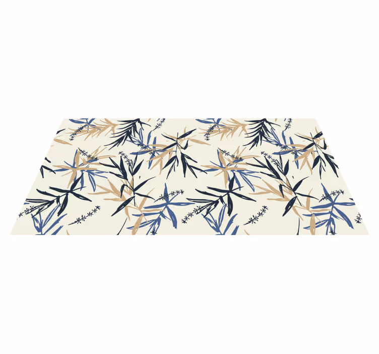 Botanisch bamboepatroon vinyl tapijt bloemen en planten - TenStickers