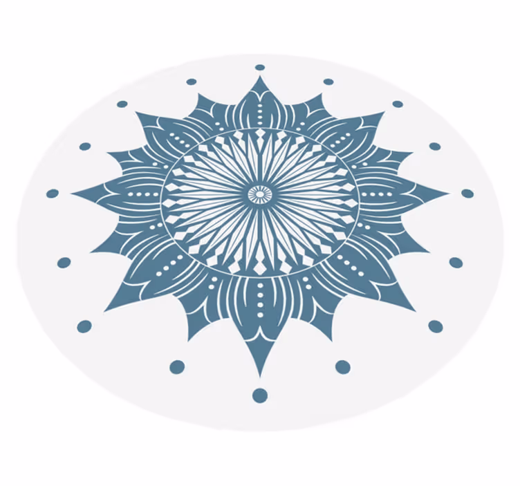 Vinyl tapijt mandala ingewikkelde bloemmandala - TenStickers