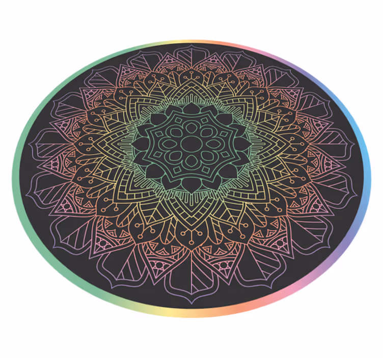 Vinyl tapijt mandala meditatie mandala - TenStickers