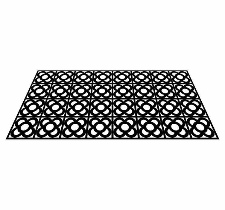 Cirkelvormige motieven vinyl tapijt geometrisch - TenStickers