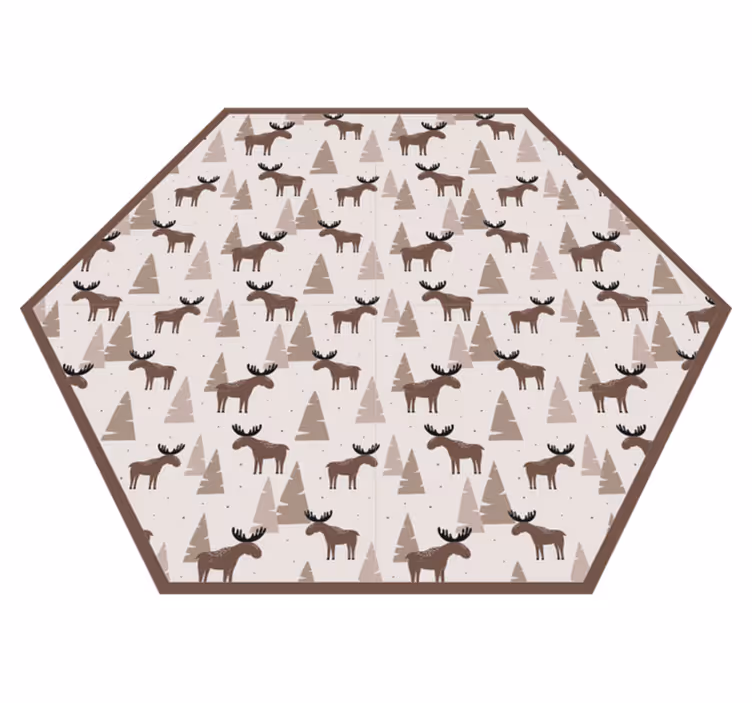 Elandenbergmotief vinyl tapijt voor meer kinderen - TenStickers