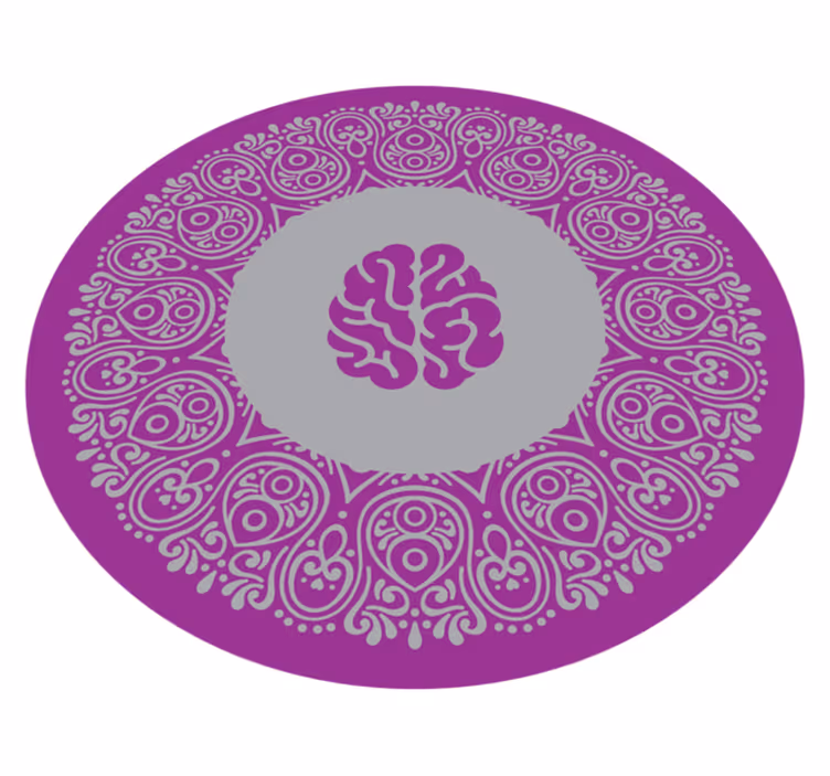 Vinyl tapijt mandala mandala brein ontwerp - TenStickers