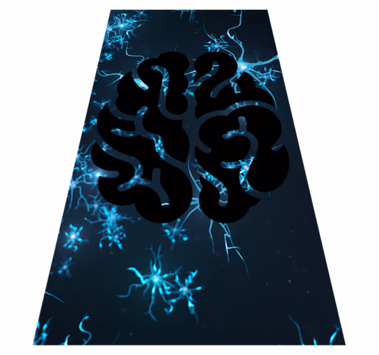 Neurale paden vinyl tapijt met textuur - TenStickers