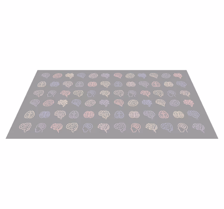 Educatieve hersenpatronen vinyl tapijt voor meer kinderen - TenStickers