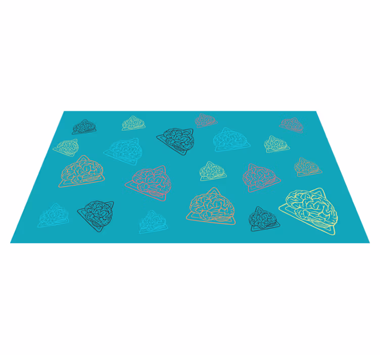 Abstracte hersenpatronen vinyl tapijt voor meer kinderen - TenStickers
