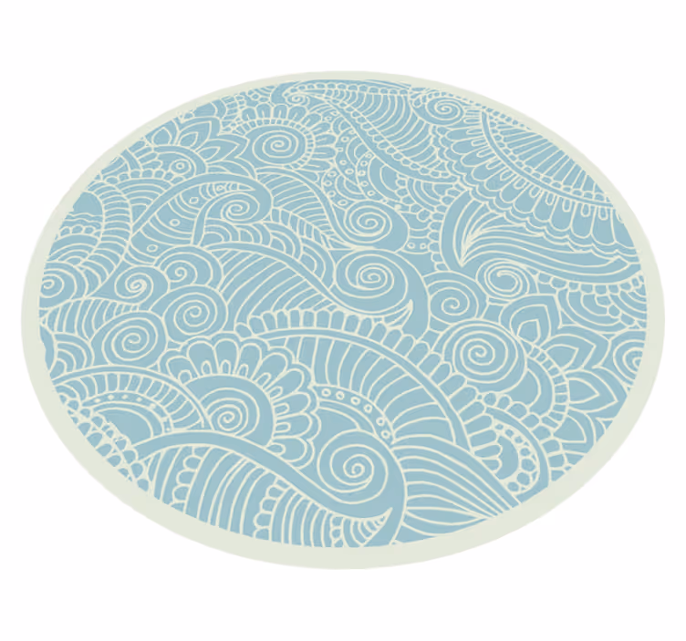Draaiende mandala vinyl tapijt mandala - TenStickers