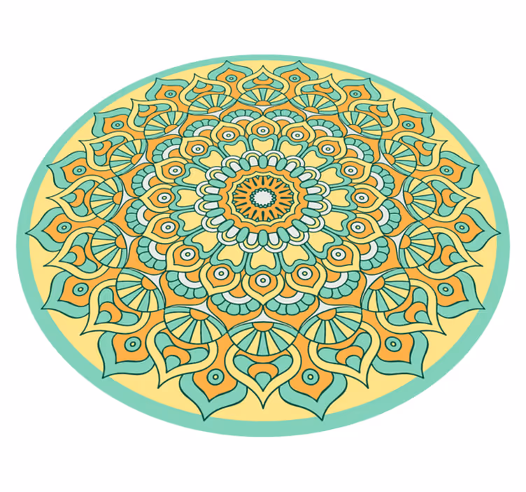Vinyl tapijt mandala ronde vorm - TenStickers