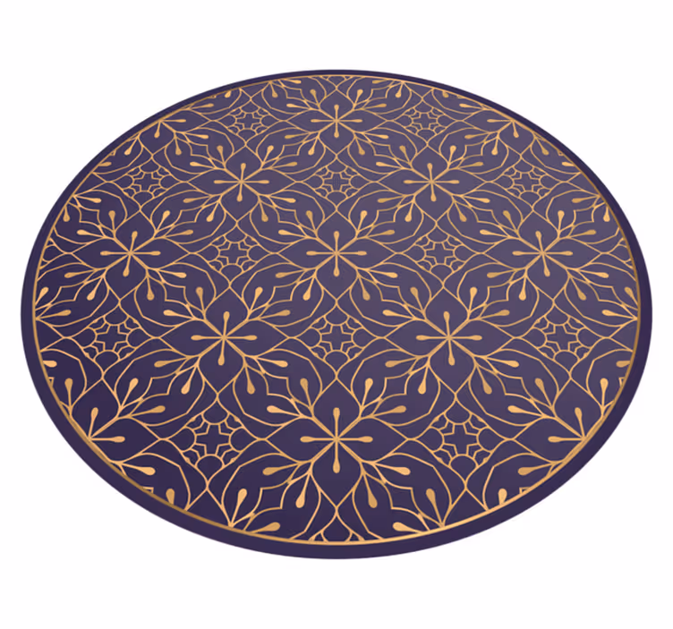 Vinyl tapijt mandala bloemige elegantie - TenStickers