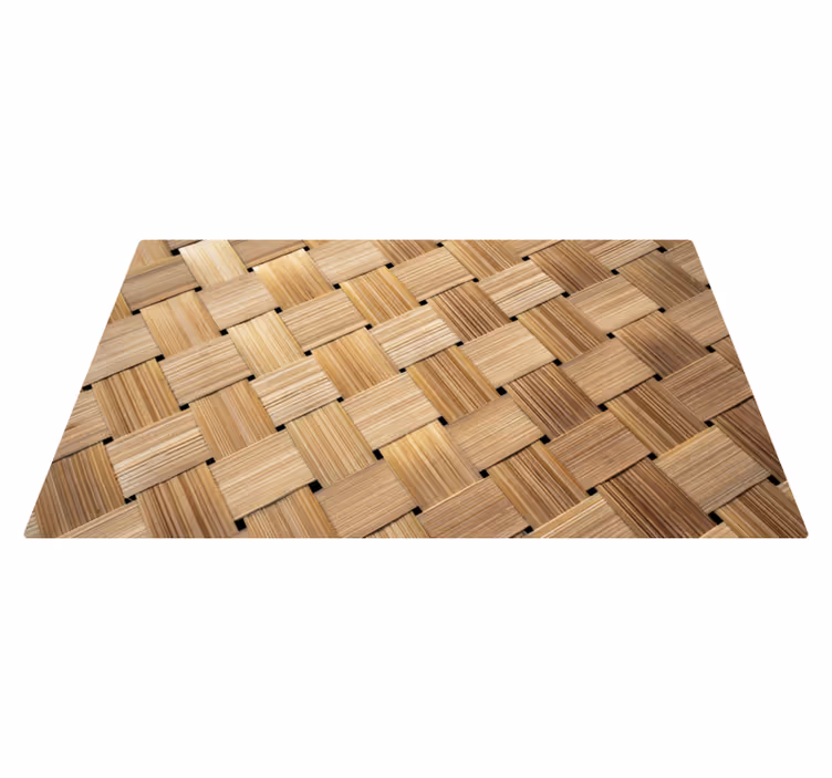 Parket simulatie vinyl tapijt met houtstructuur - TenStickers
