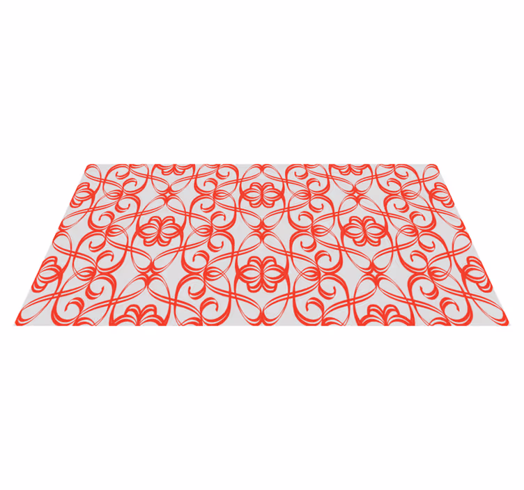 Wervelende ingewikkeldheid vinyl tapijt geometrisch - TenStickers