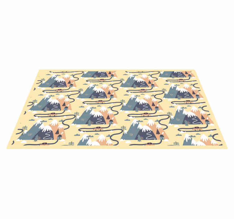 Bergdieren in het wild vinyl tapijt voor meer kinderen - TenStickers