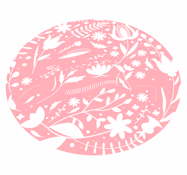 Botanische motieven vinyl tapijt bloemen en planten - TenStickers
