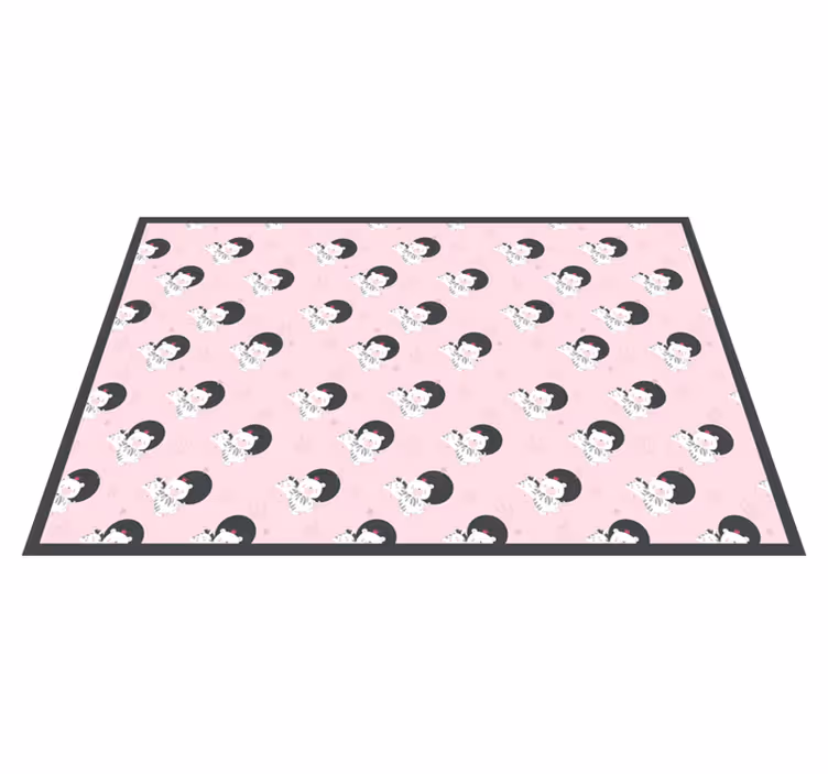 Speelse ballerina-graphic vinyl tapijt kind - TenStickers
