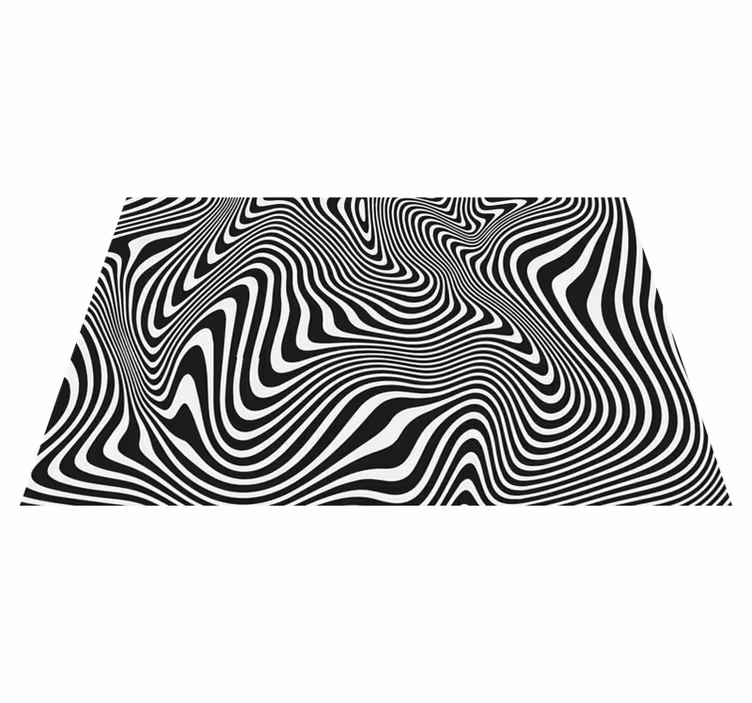 Optisch golfpatroon vinyl tapijt geometrisch - TenStickers