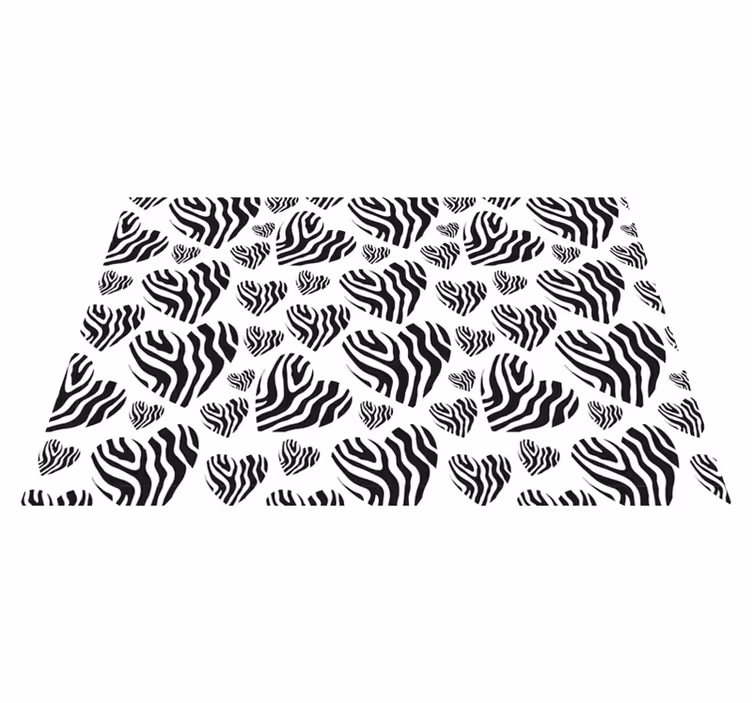 Zebra strepen patroon vinyl tapijt dierenprint - TenStickers