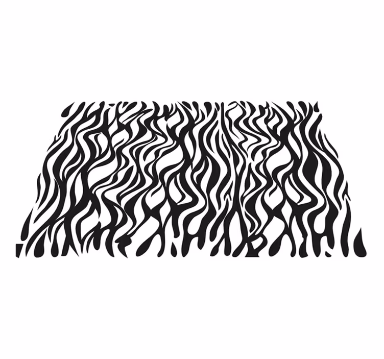Zebra-geïnspireerd patroon vinyl tapijt dierenprint - TenStickers