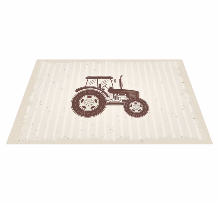 Vintage boerderij tractor retro  vinyl vloerkleed keuken - TenStickers
