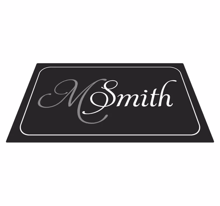 Aanpasbaar monogram vinyl tapijt met naam - TenStickers