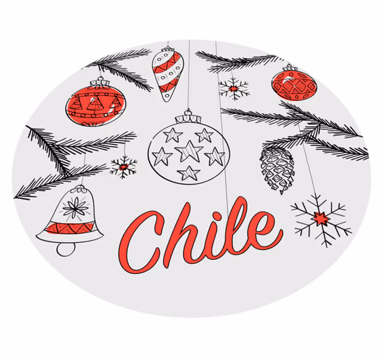Chili kerstversiering vinyl tapijt kerstmis - TenStickers
